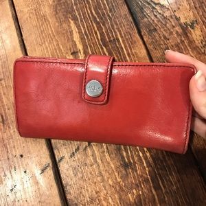 Red Hobo leather wallet