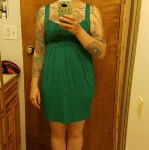 Green jewel tone dress