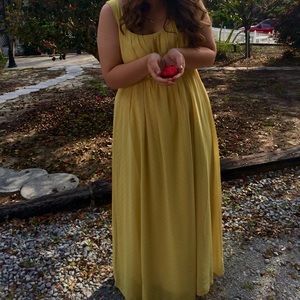 Yellow maxi dress