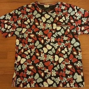 Thom browne butterfly floral tshirt