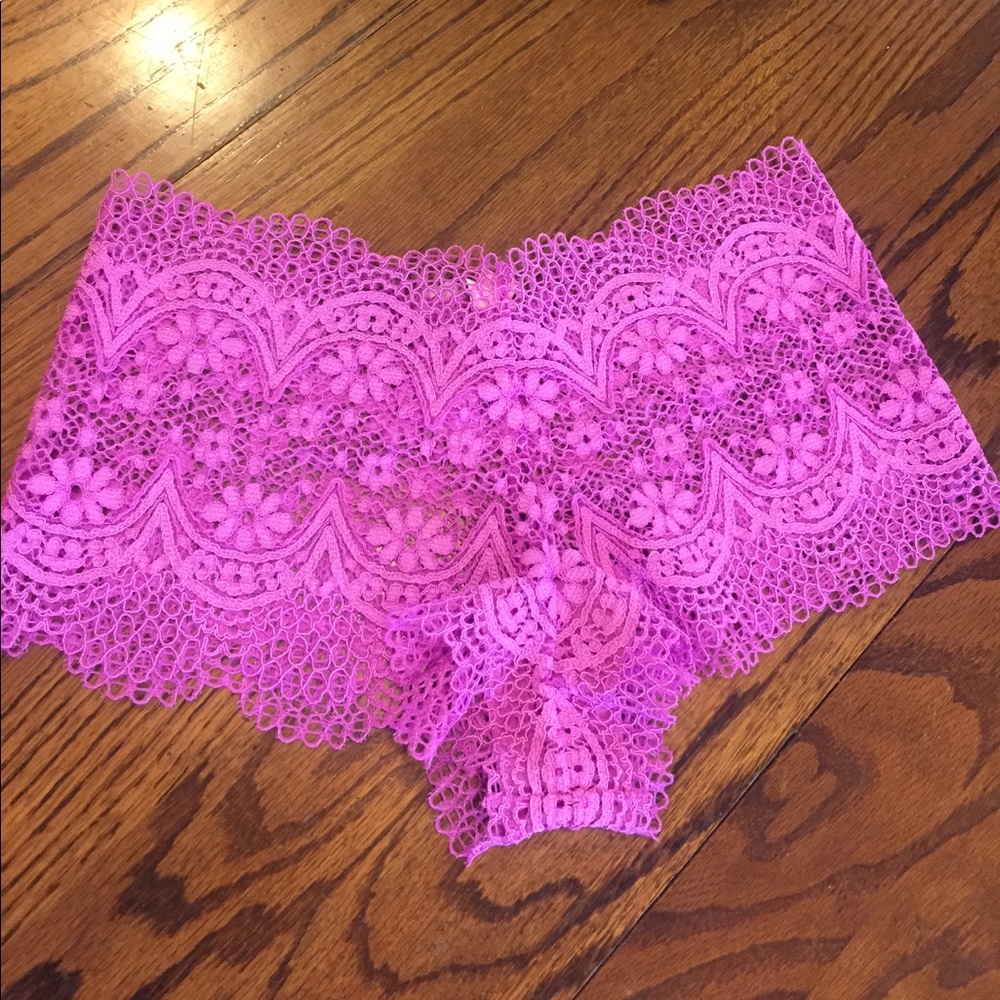VS Boy Short in purple lace! 😛