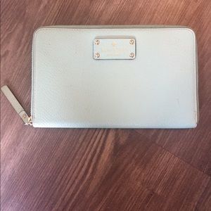 Kate Spade large light blue wallet