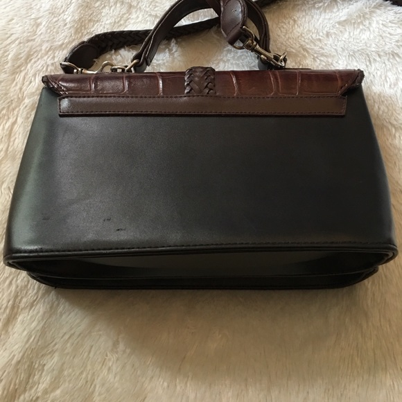 Black w/Brown Reptile Top & Silver hardware Purse - Picture 4 of 9