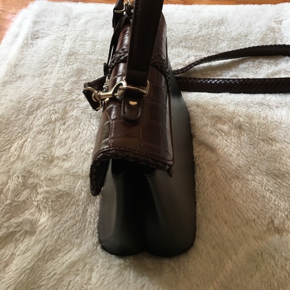 Black w/Brown Reptile Top & Silver hardware Purse - Picture 5 of 9