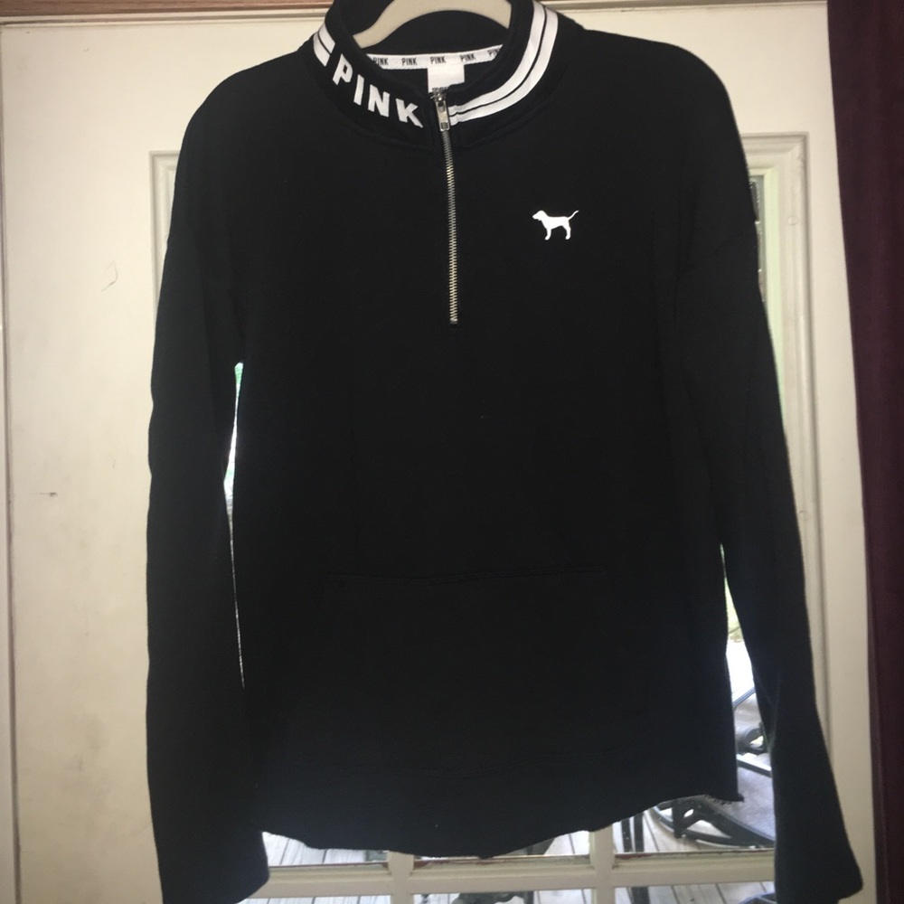 NWOT Victoria Secret black half zip