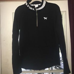 NWOT Victoria Secret black half zip