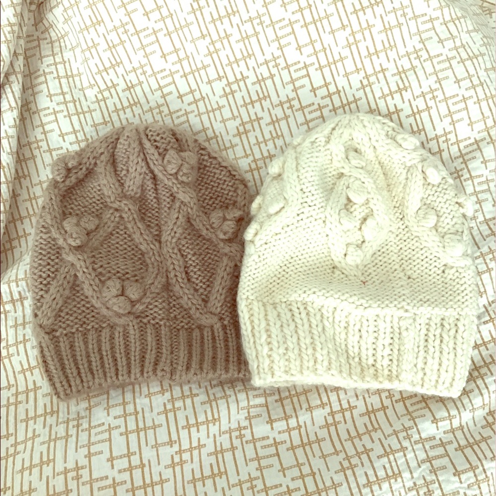 Pair of adorable knit hats