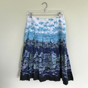 Venice Sketch Print Skirt