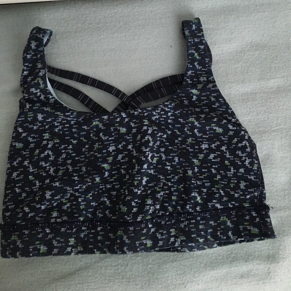 Lululemon blue free to be cross-back sports bra