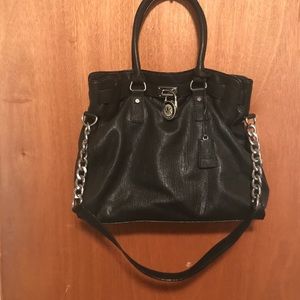 Michael Kors Black Hamilton Bag with Chain