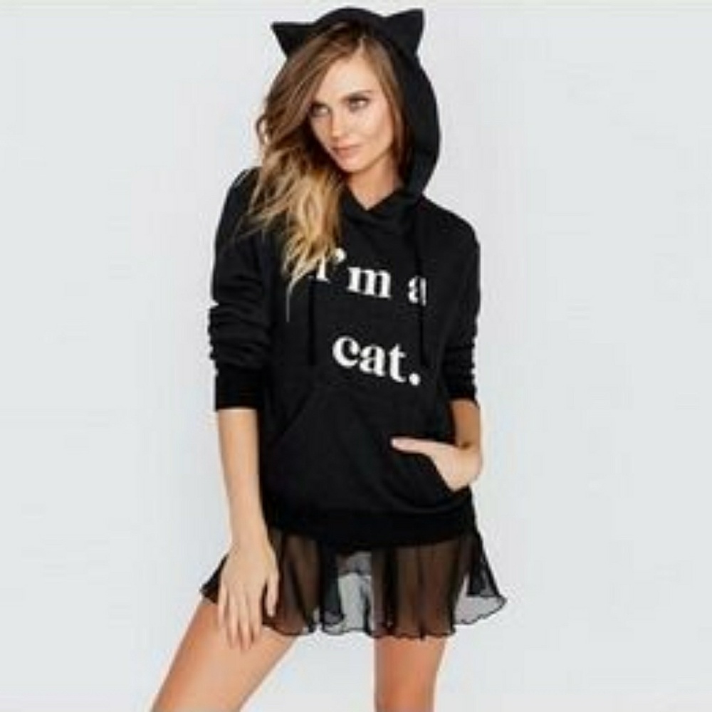 WILDFOX I'm a Cat Cuddles Hoodie
Like New