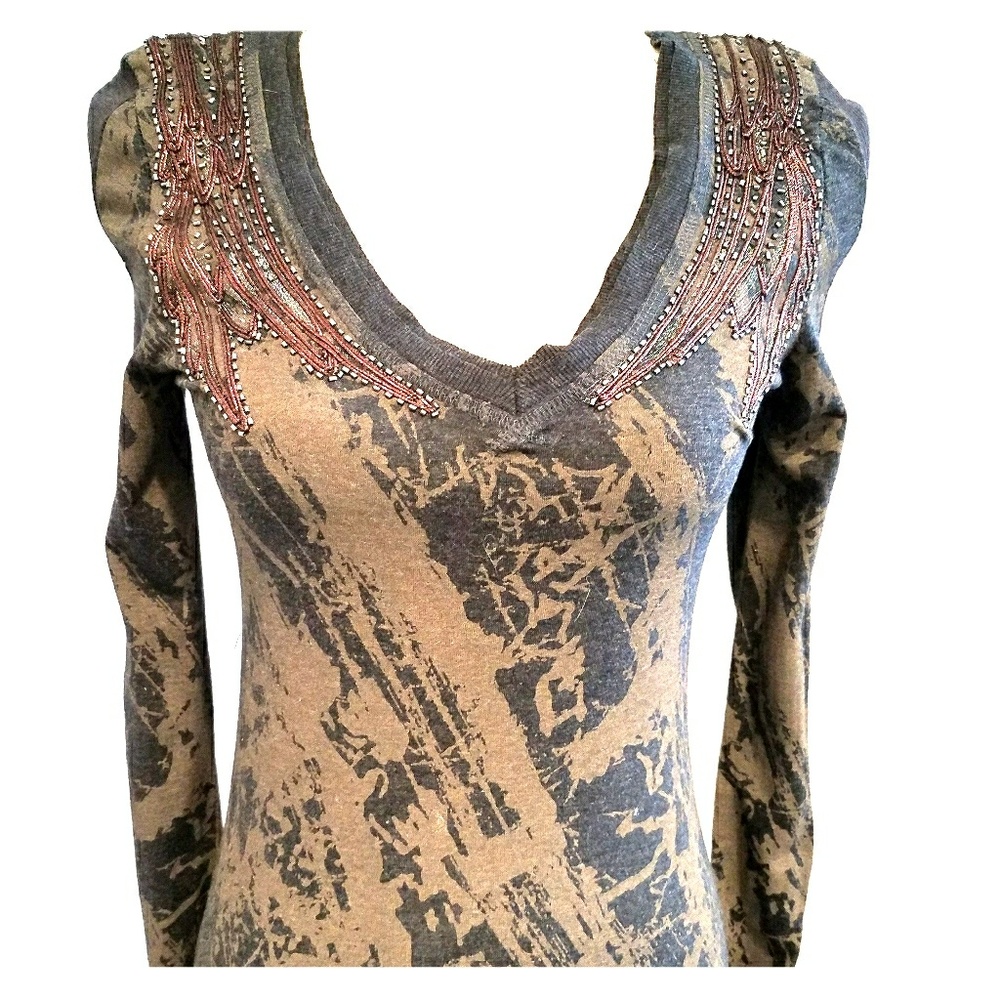 Miss Me embellished long sleeved shirt