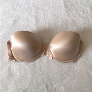 34C Pink strapless Bra