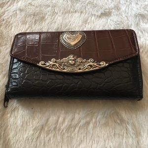 Black Reptile w/Brown Reptile Wallet w/Checkbook