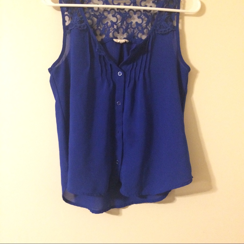 Blue button up