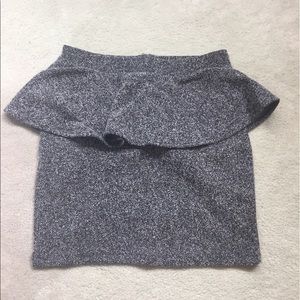 Grey peplum skirt