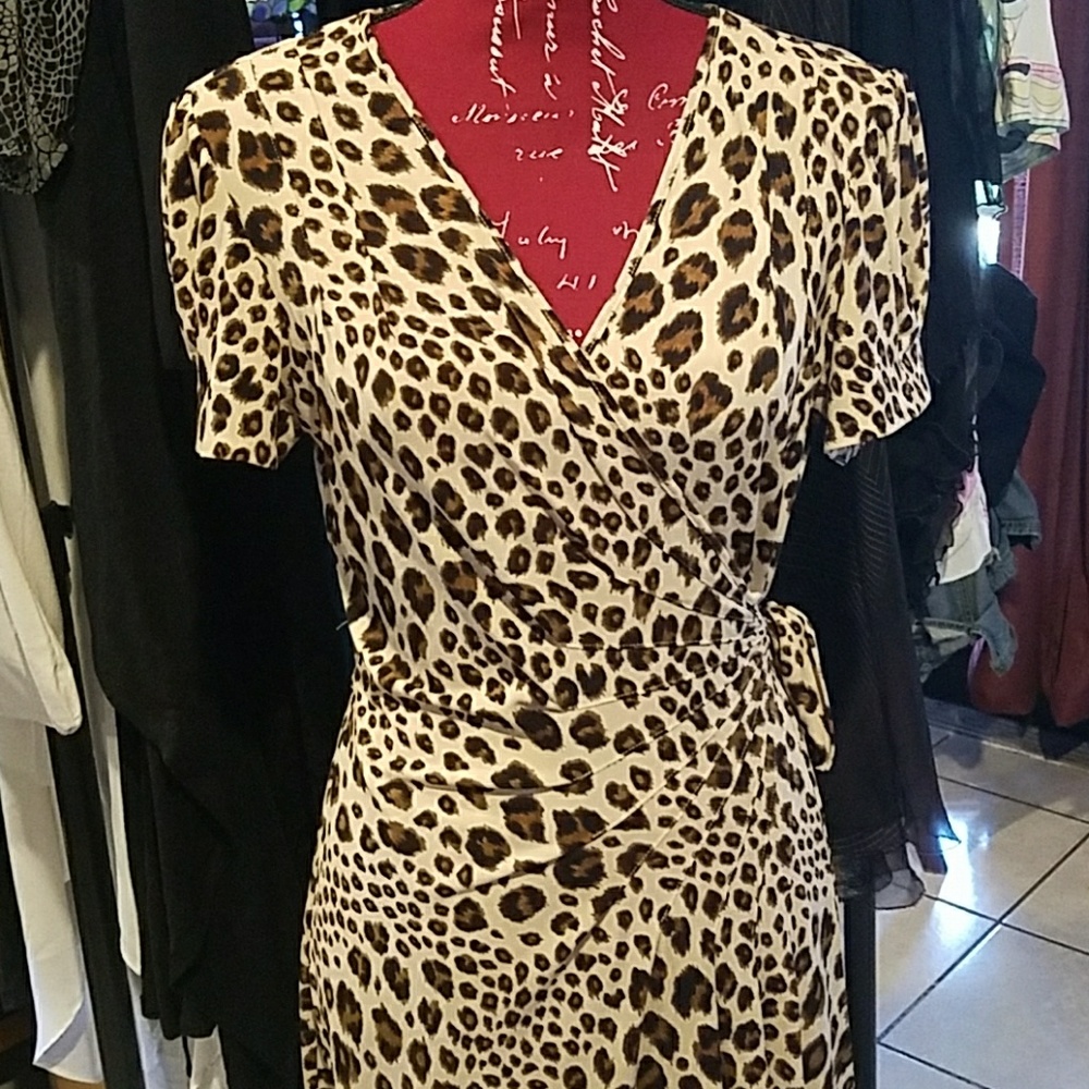 Leopard Wrap Dress