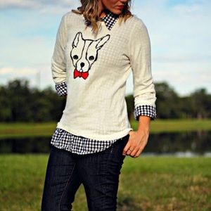 Old Navy French Bulldog Sweater, M