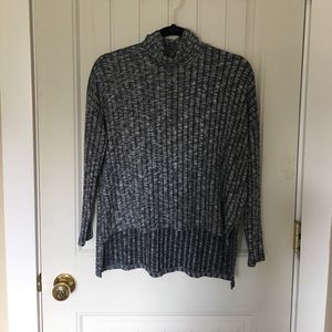 American Eagle grey striped, turtle neck sweater