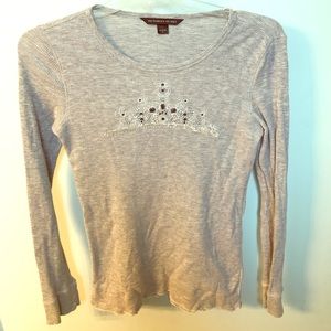 Victoria's Secret grey thermal with beaded tiara
