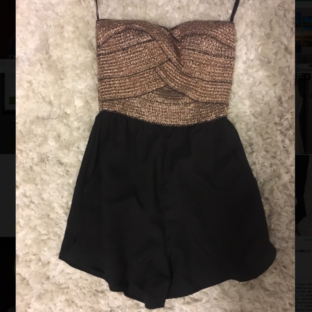 Caruso Caruso WOW Culture Gold & Black Romper