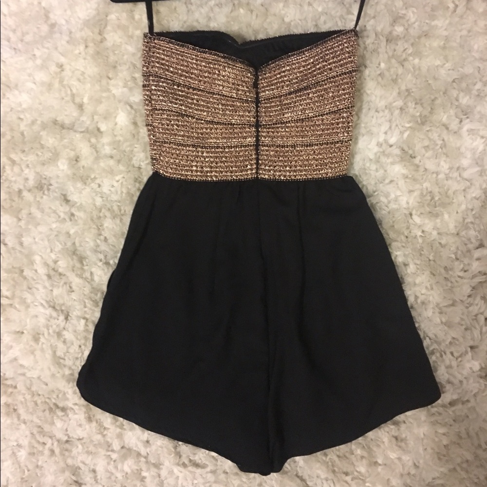 Caruso Caruso WOW Culture Gold & Black Romper - Picture 2 of 3