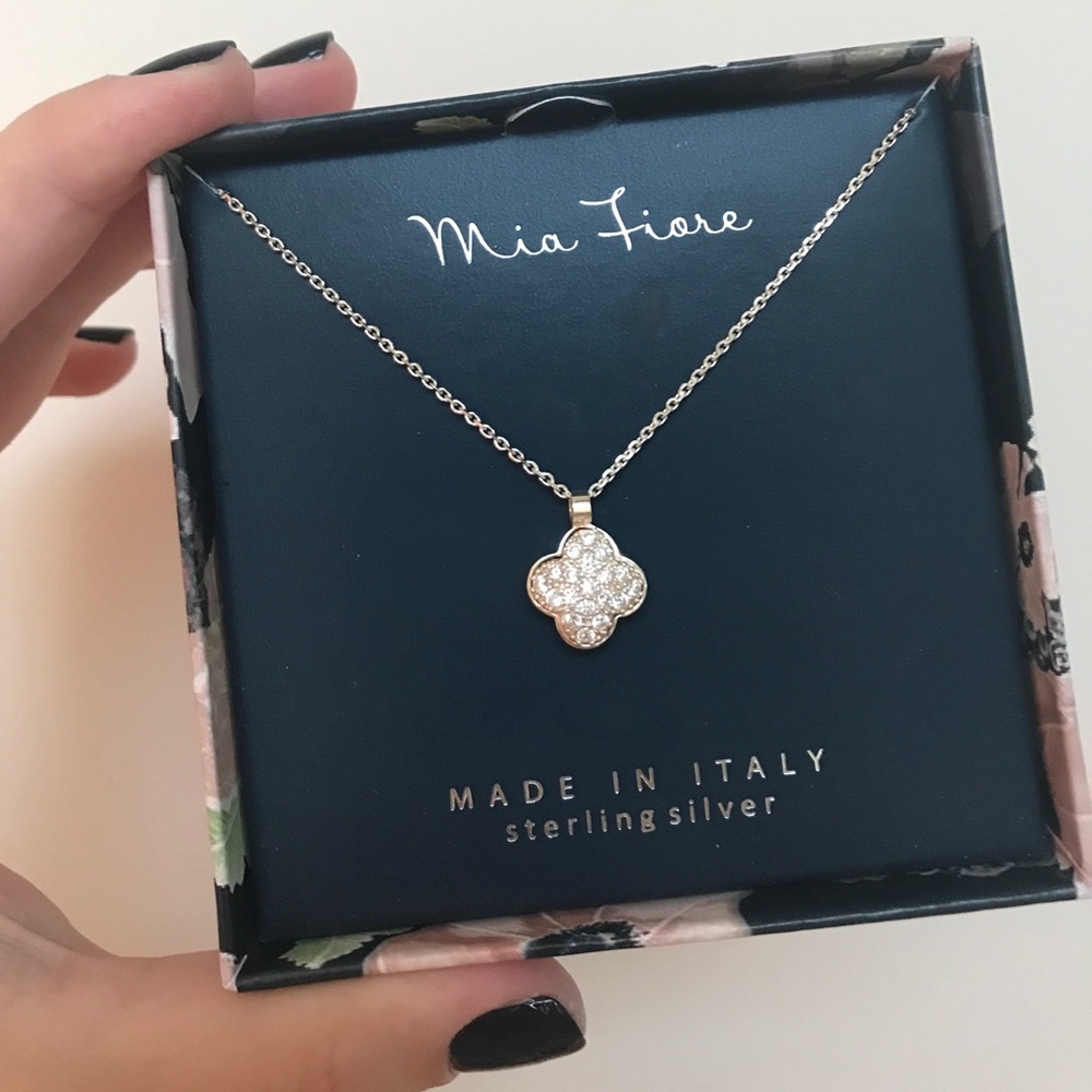 Sterling silver/cubic zirconia necklace