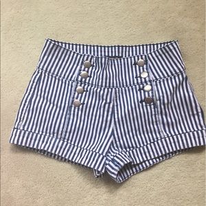 Pinstripe sailor shorts