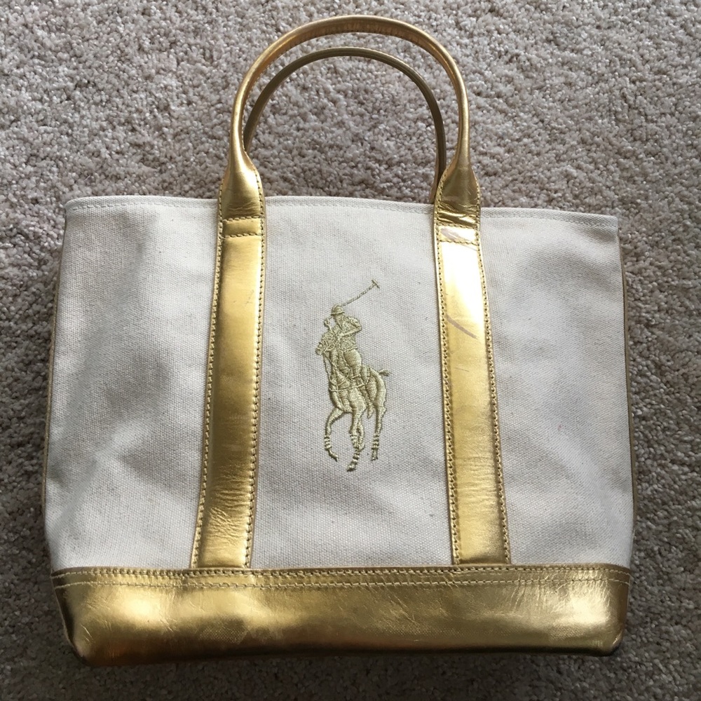 Rare Canvas Ralph Lauren Stitch Bag with Dustbag