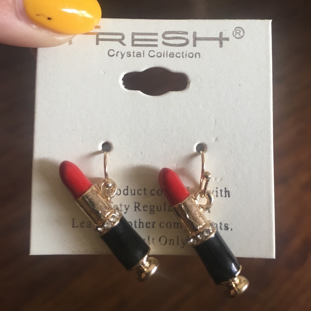 Lipstick earrings