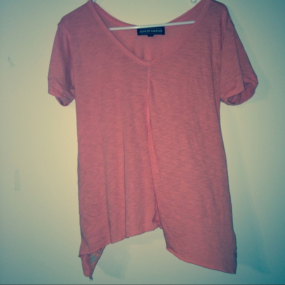 Coral pink Almost Famous tshirt