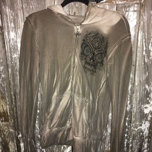 Affliction jacket w/ hoodie