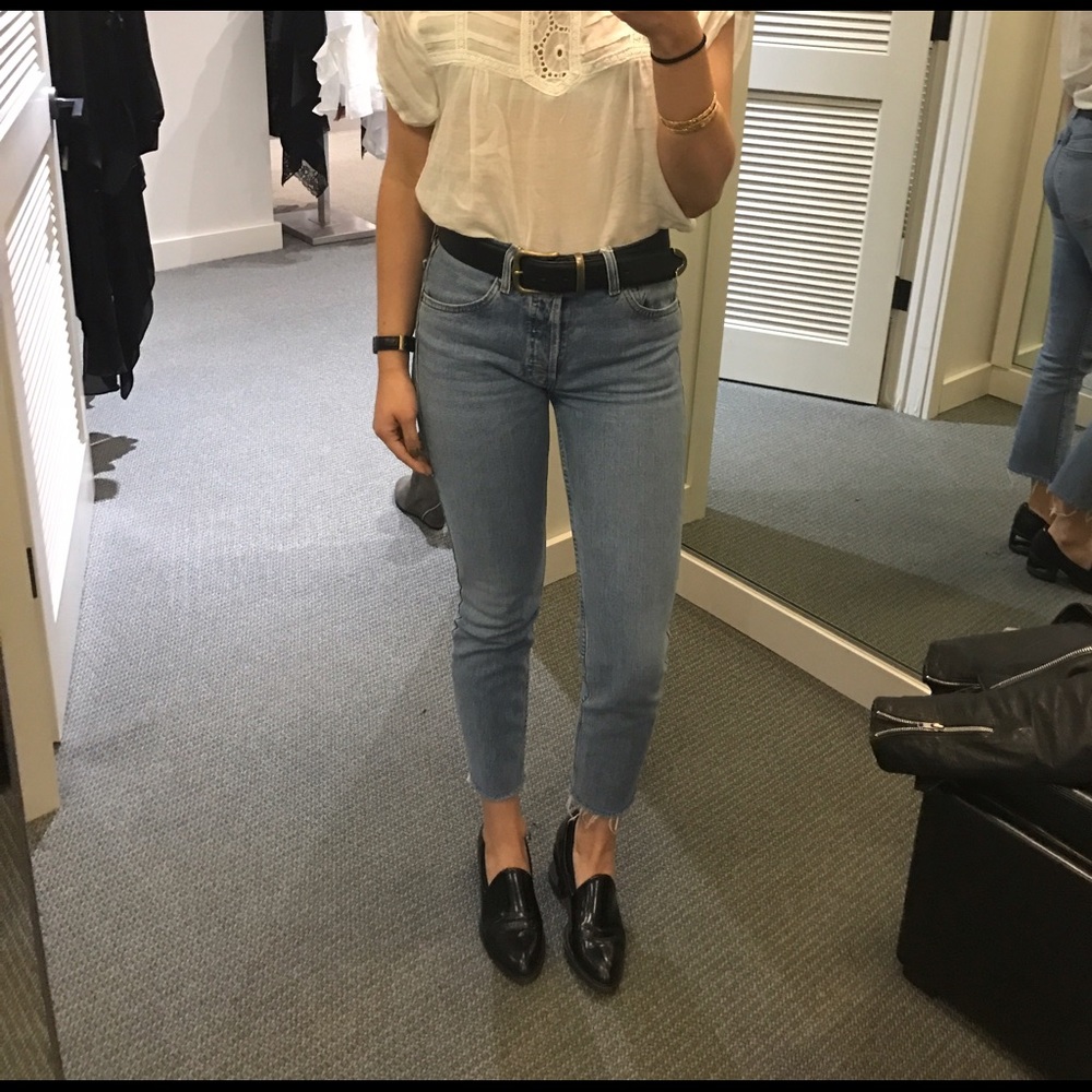 re/done straight skinny jeans