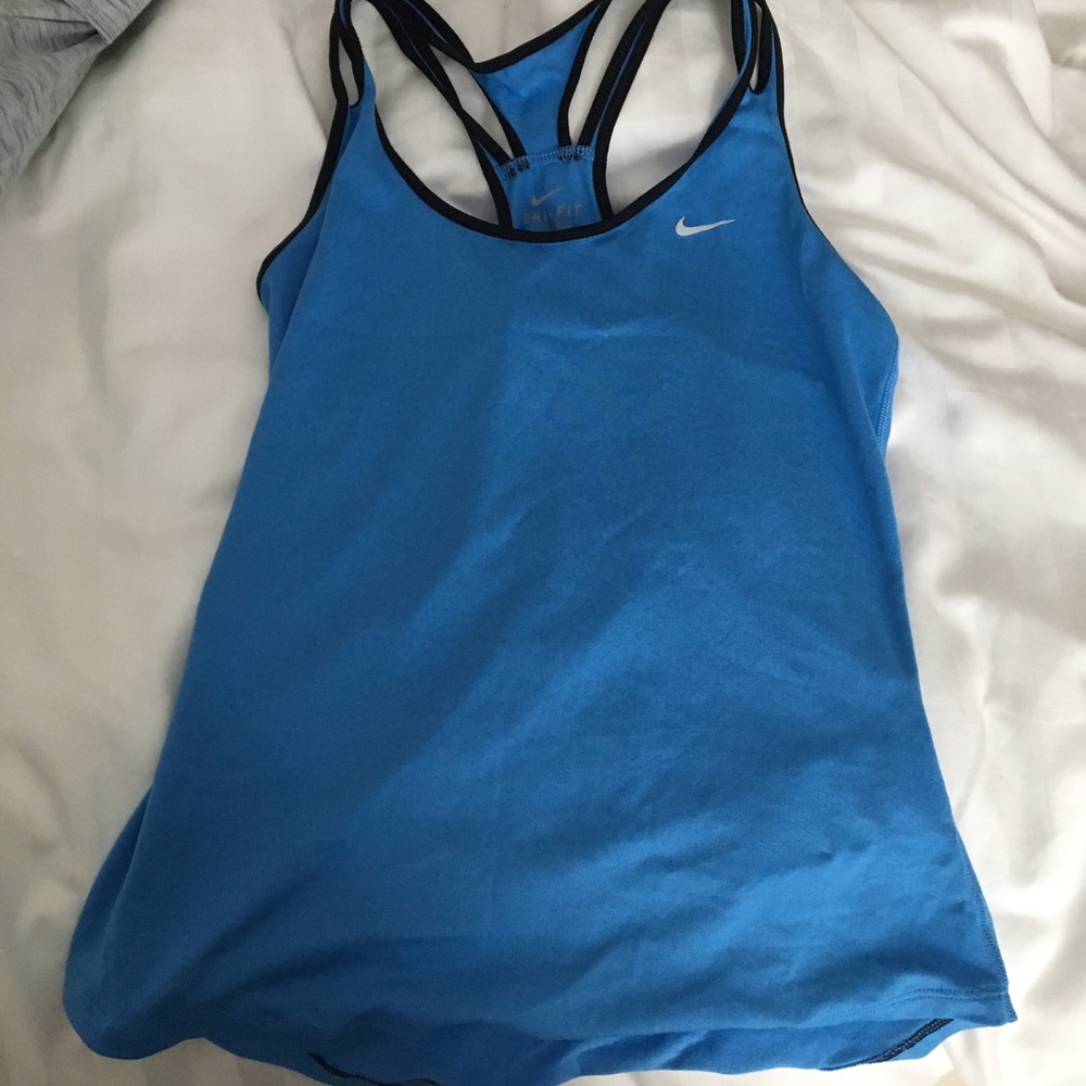 Nike blue straps running tank top