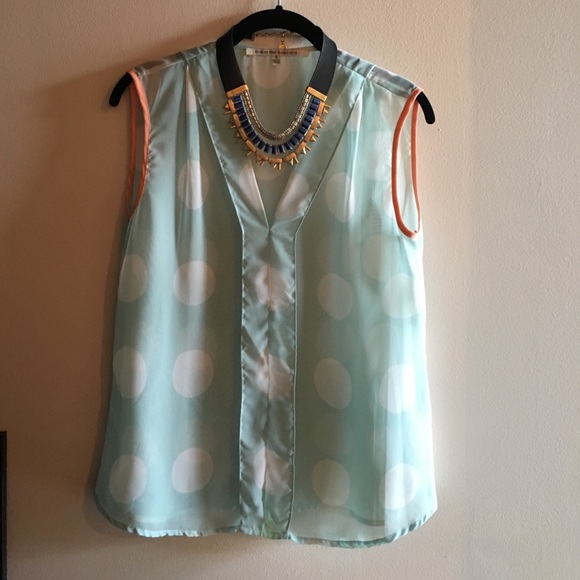 Collective Concepts Polka Dot Chifon Top - Picture 4 of 8