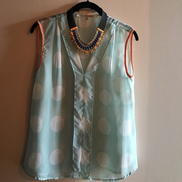 Collective Concepts Polka Dot Chifon Top - Picture 5 of 8