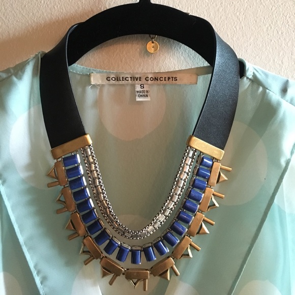 Collective Concepts Polka Dot Chifon Top - Picture 7 of 8