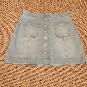 LOFT Denim Skirt with buttons size 10
