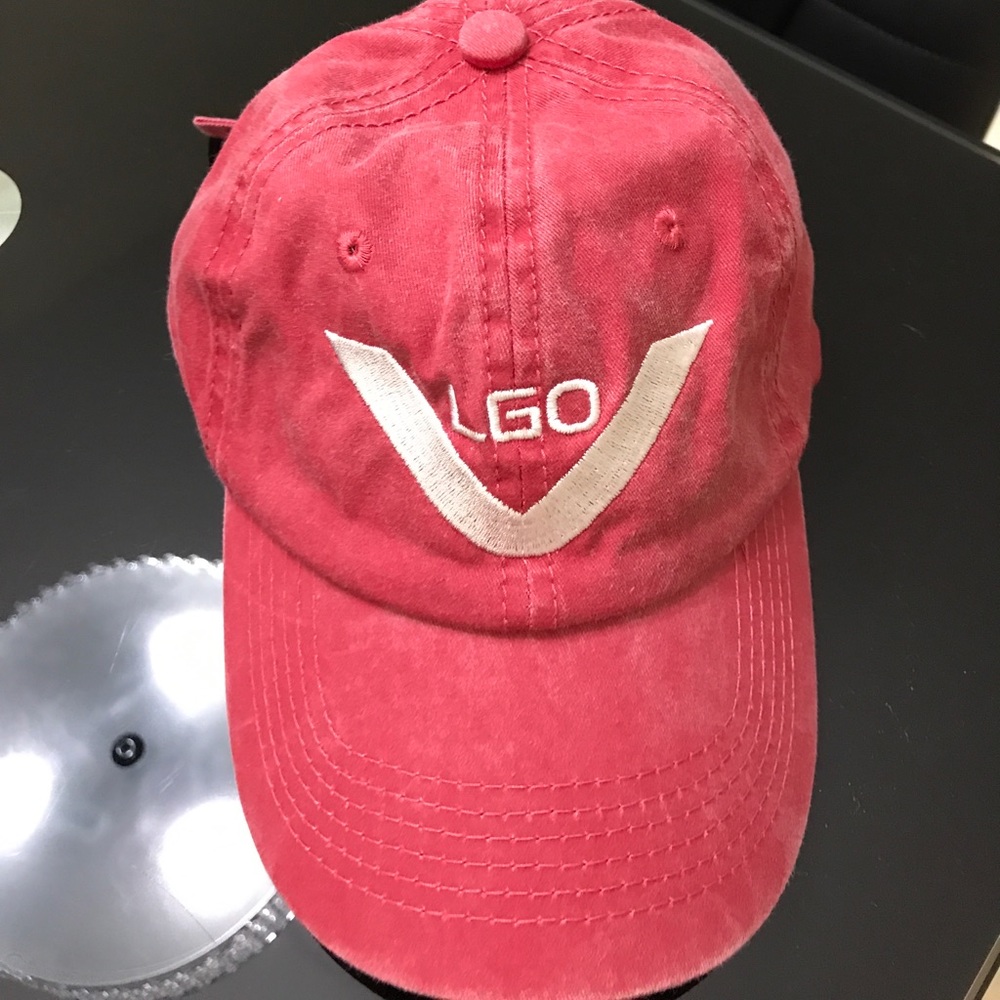 LGO RED FADED DAD HAT.