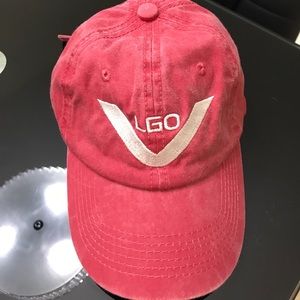 LGO RED FADED DAD HAT.
