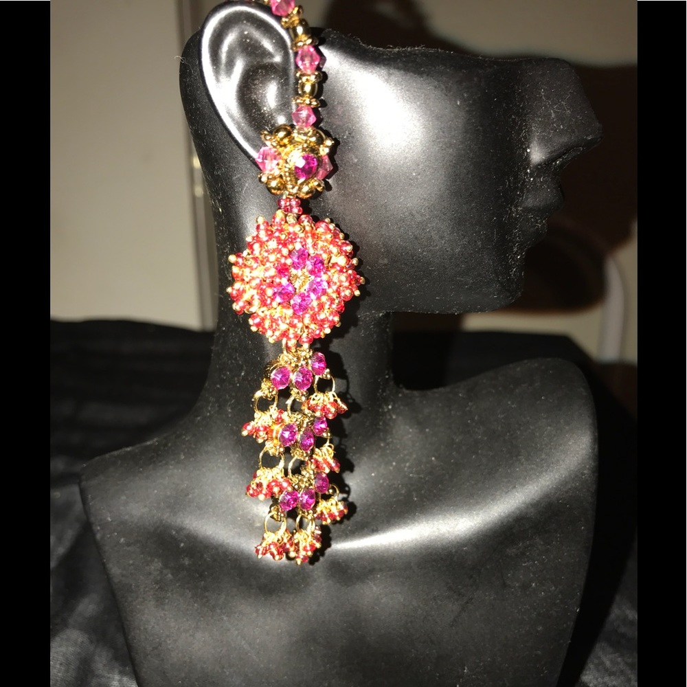 Hand made traditional earring and hair piece