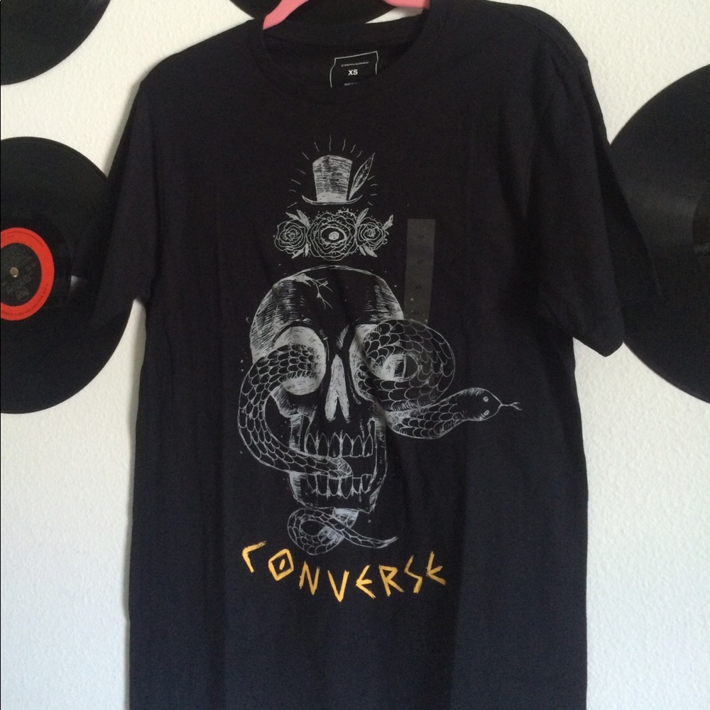 Converse black Mens size xs shirt - Picture 1 of 2
