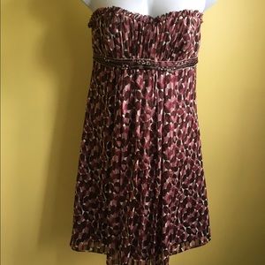 BCBG Maxazria Beaded Strapless Cocktail Dress