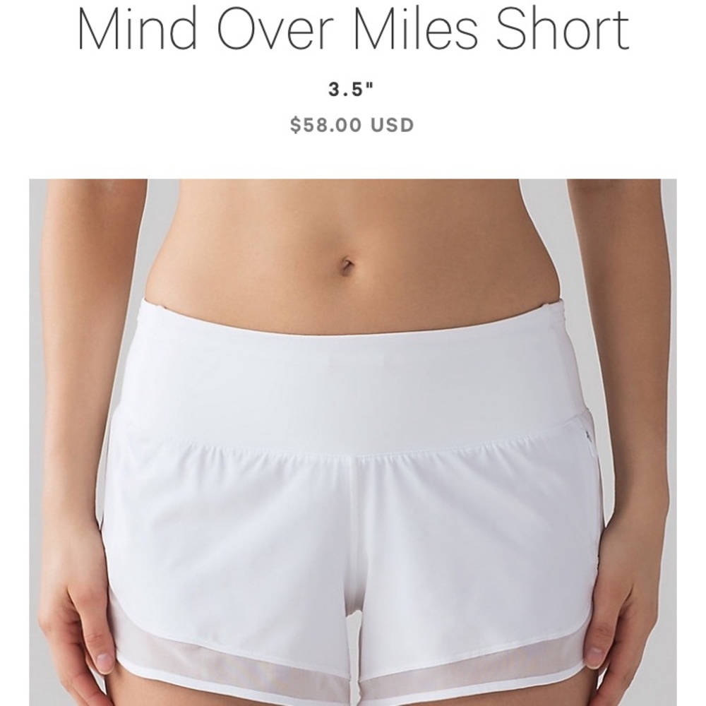 Lululemon Mind Over Miles 3.5" short