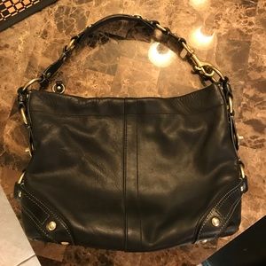 Coach black leather purse