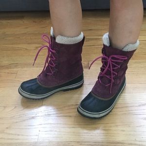 Purple Sorel Winter Boots