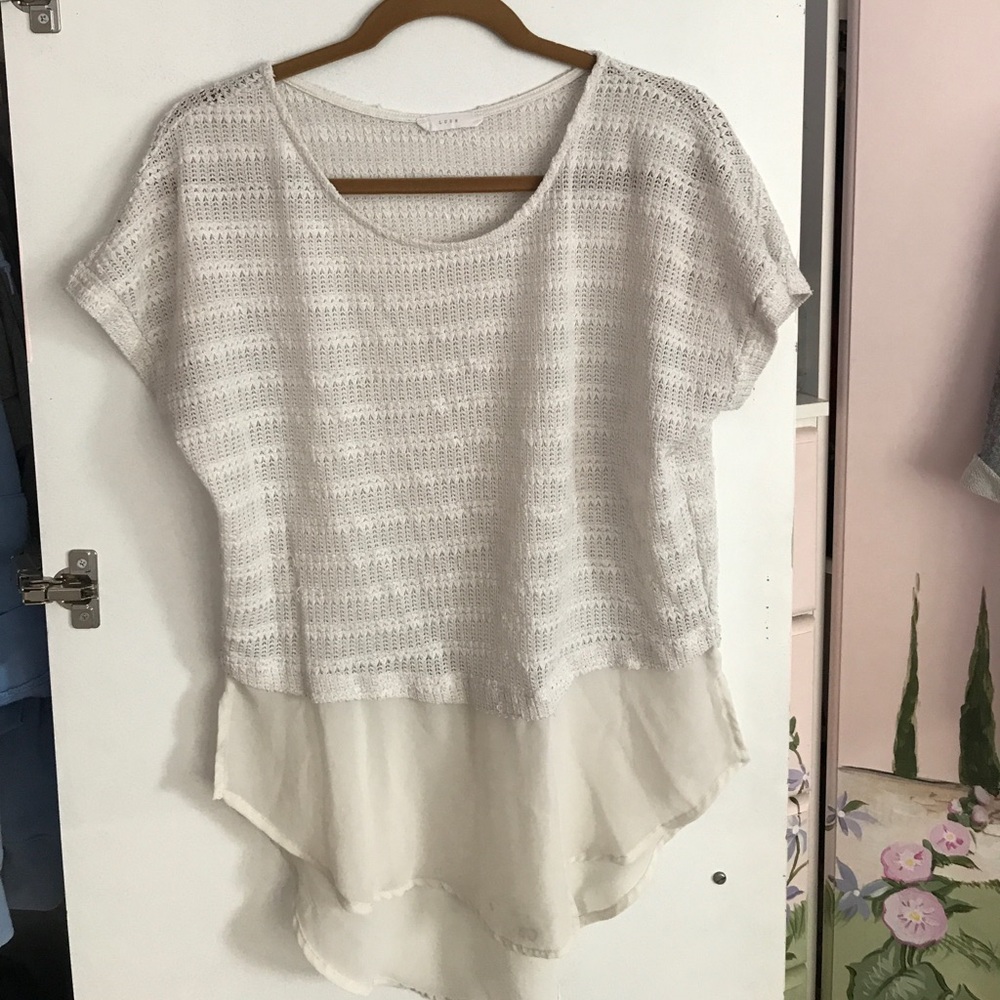 Short sleeve sweater top