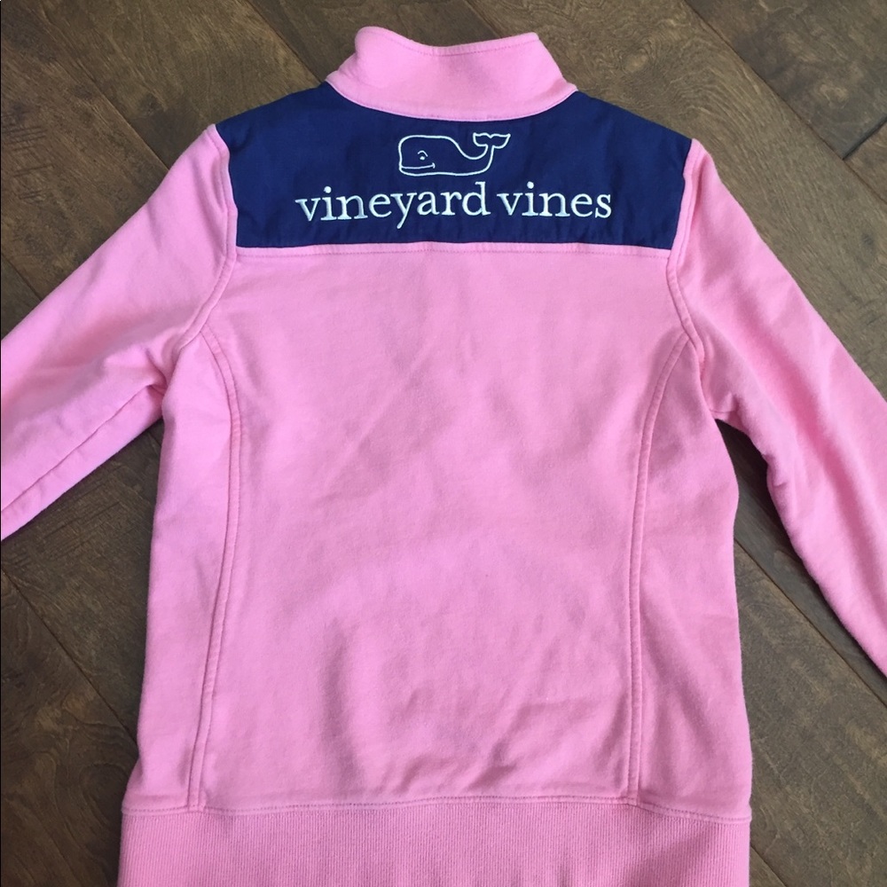 XXS Pink and Navy Blue Vineyard Vines shep shirt