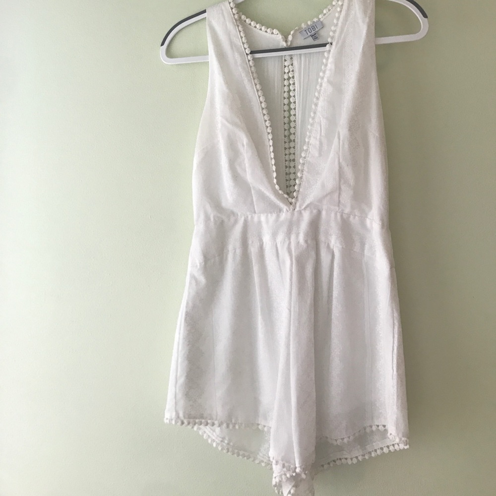Tobi Ivory Printed Romper