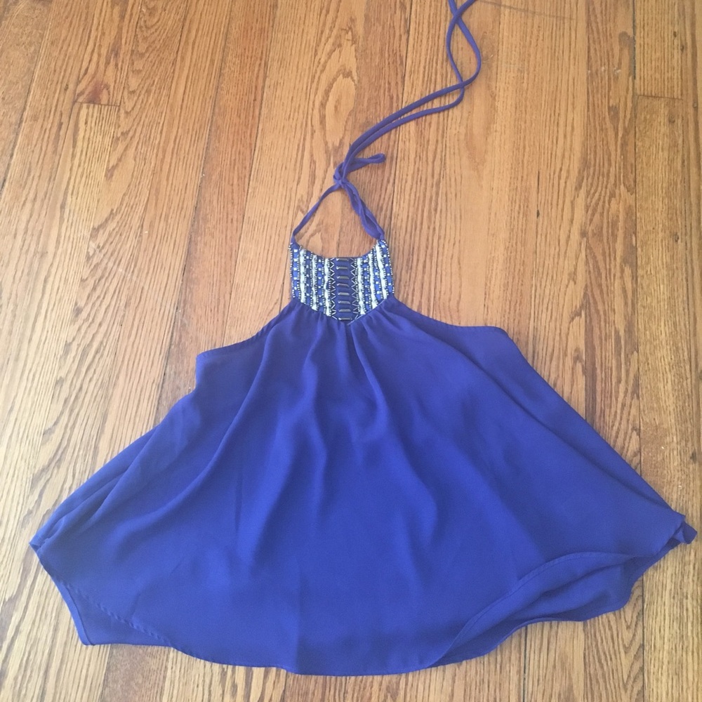 Blue rain top